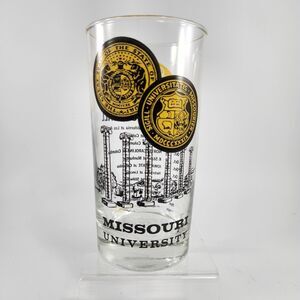 1976 Mizzou Tigers University Missouri Tumbler Drinking Glass Vintage Football